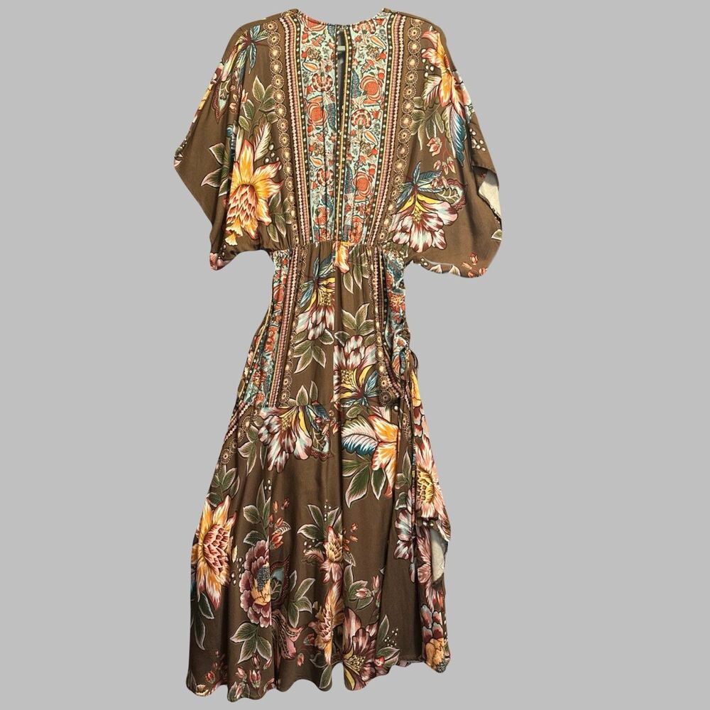 FARM Rio Brown Floral Maxi Dress - Picture 9 of 14